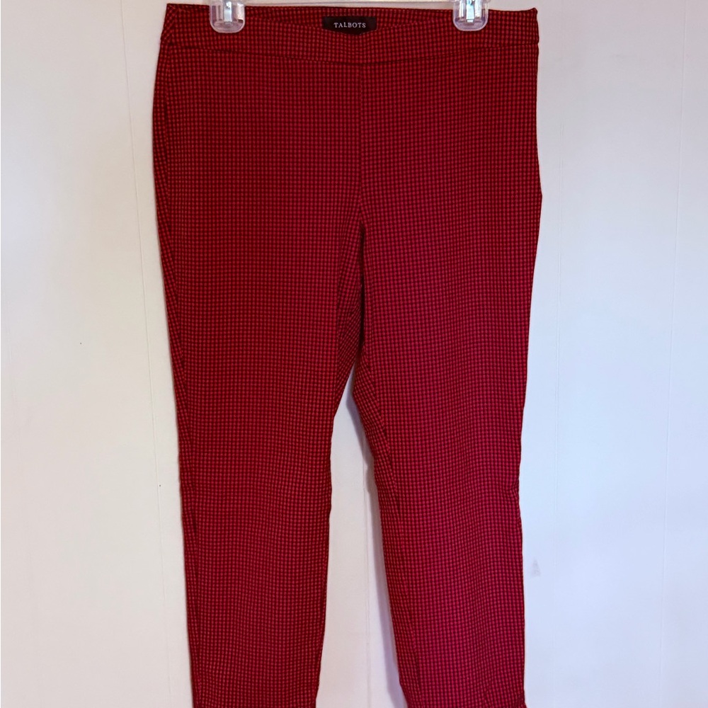 Talbots Red Checkered Pants